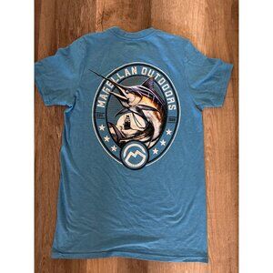 Magellan outdoors blue swordfish sport fisher tshirt men’s small